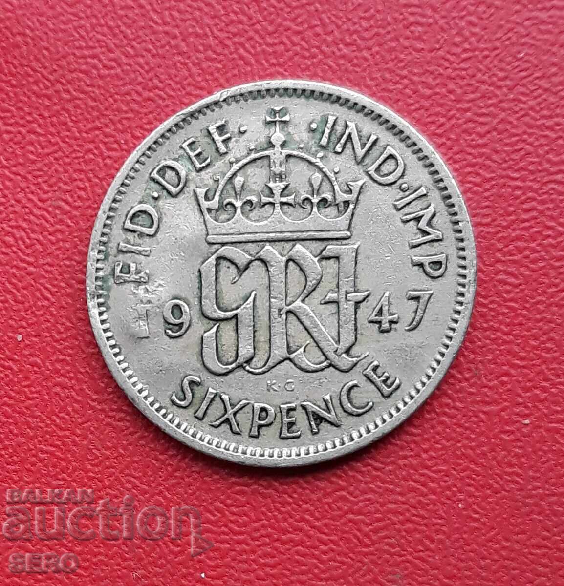 Ηνωμένο Βασίλειο - 6 πένες 1947 Ηνωμένο Βασίλειο - 6 πένες 1947
