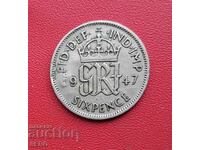Marea Britanie - 6 pence 1947