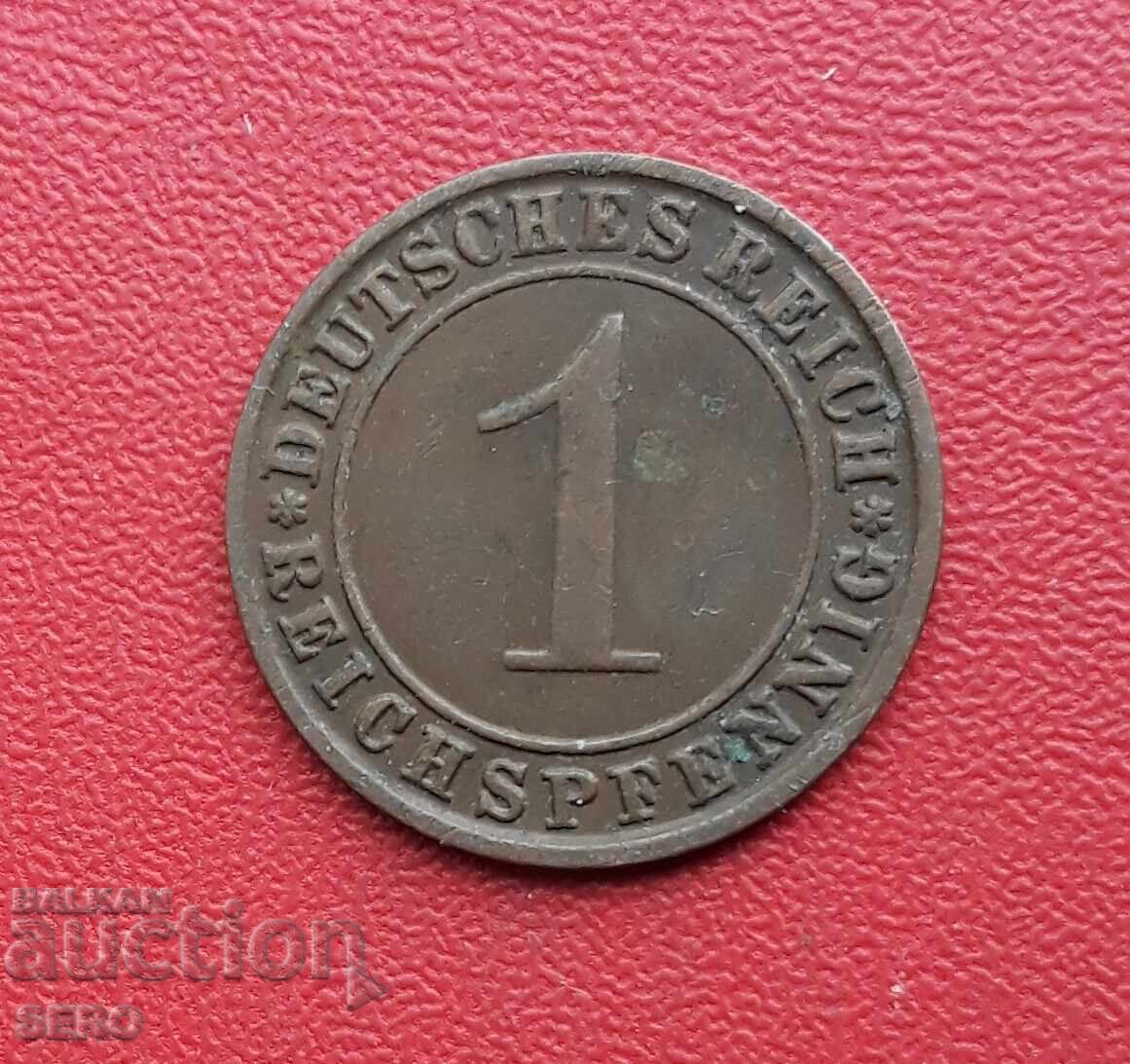 Germania-1 pfennig 1925 J-Hamburg