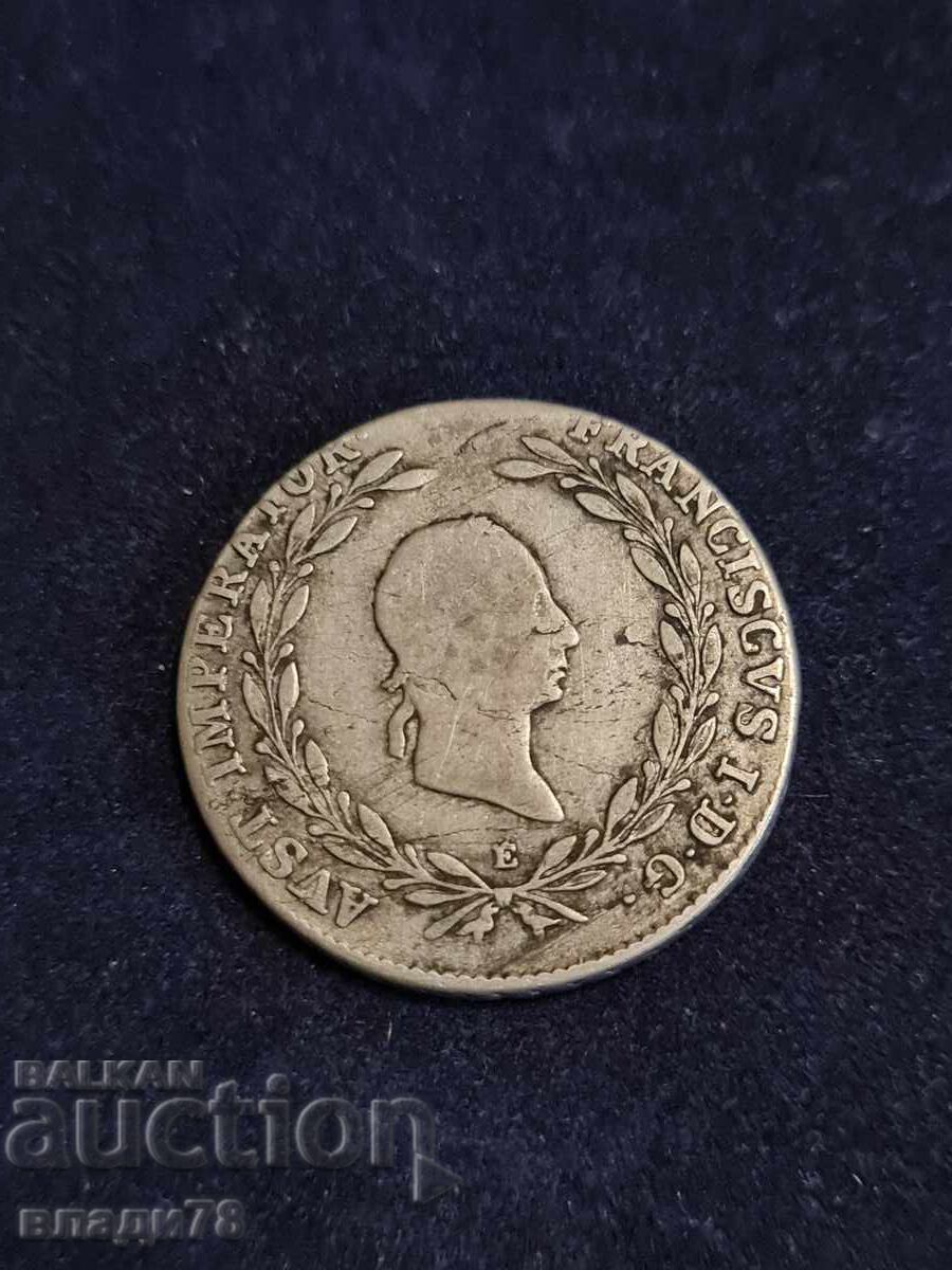 Silver Coin 20 Kreuzer 1825 - 6 Silver Coin 20 Kreuzer 1825 - 6