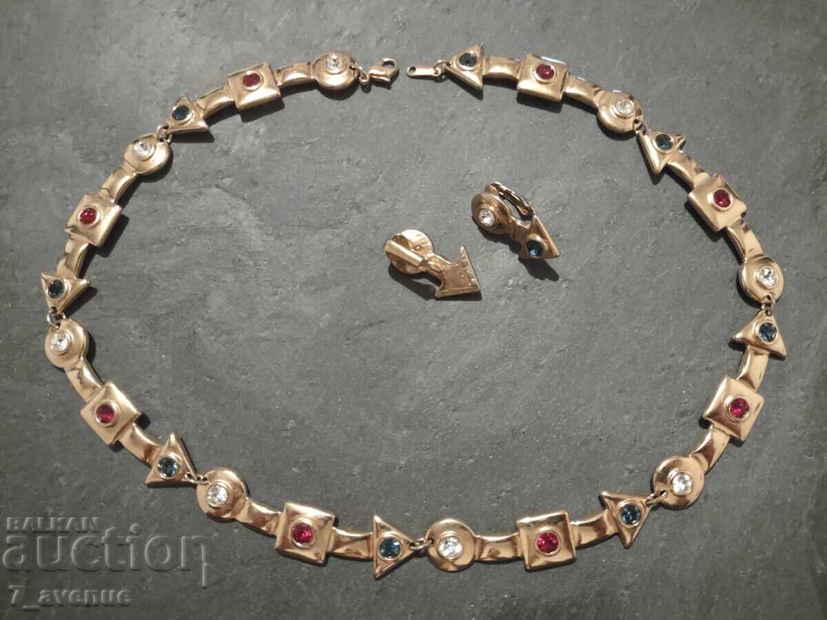 Аукцион Огърлица накит колие и обици , 70те 16.10.25