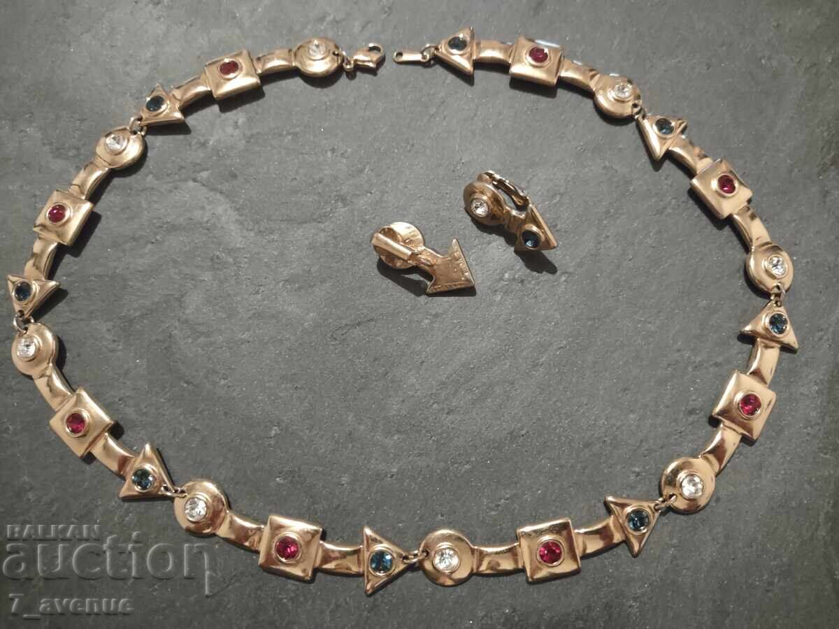 Огърлица накит колие и обици , 70те 16.10.25 - 5