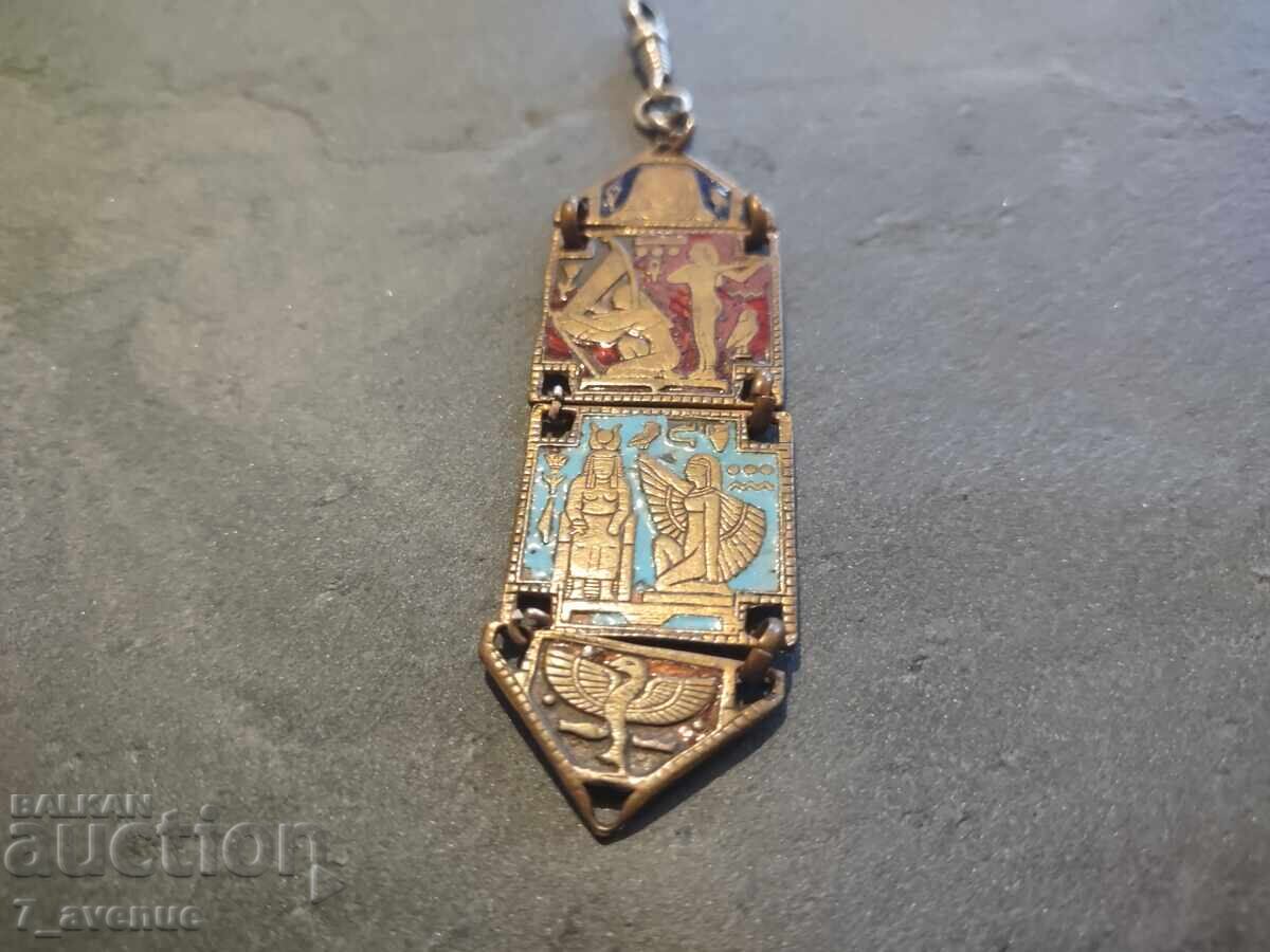 Auction  Pendant Medallion, Antique Bronze with Enamel 17.10.25
