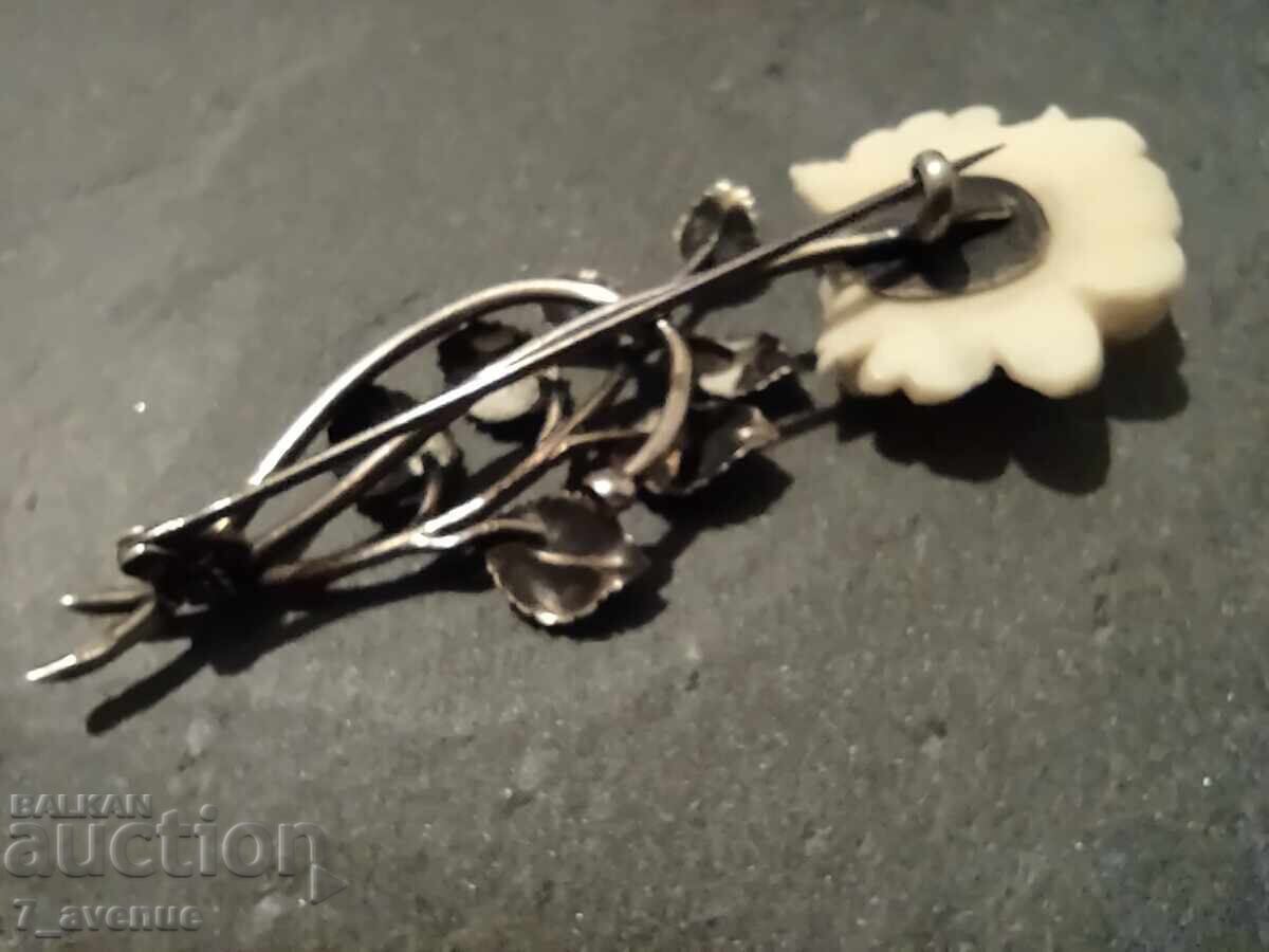 Брошка сребро и сл.кост, ръчна изработка 16.10.25 - 6