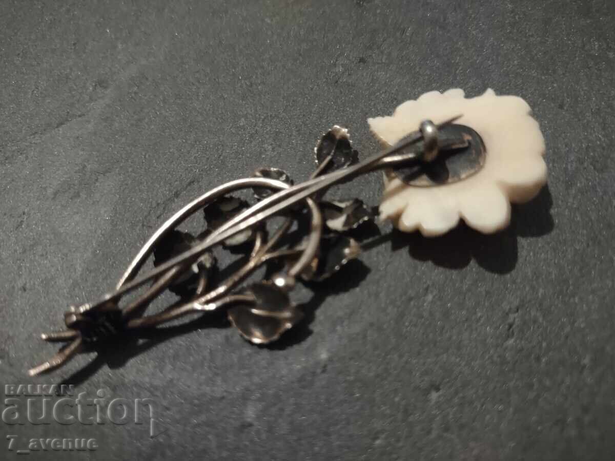 Брошка сребро и сл.кост, ръчна изработка 16.10.25 - 7