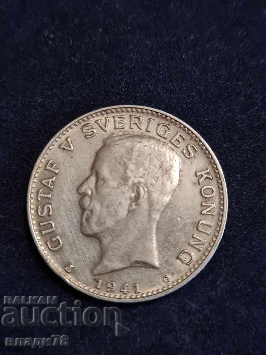 Silver coin 1 crown 1941 - 6 Silver coin 1 crown 1941 - 6