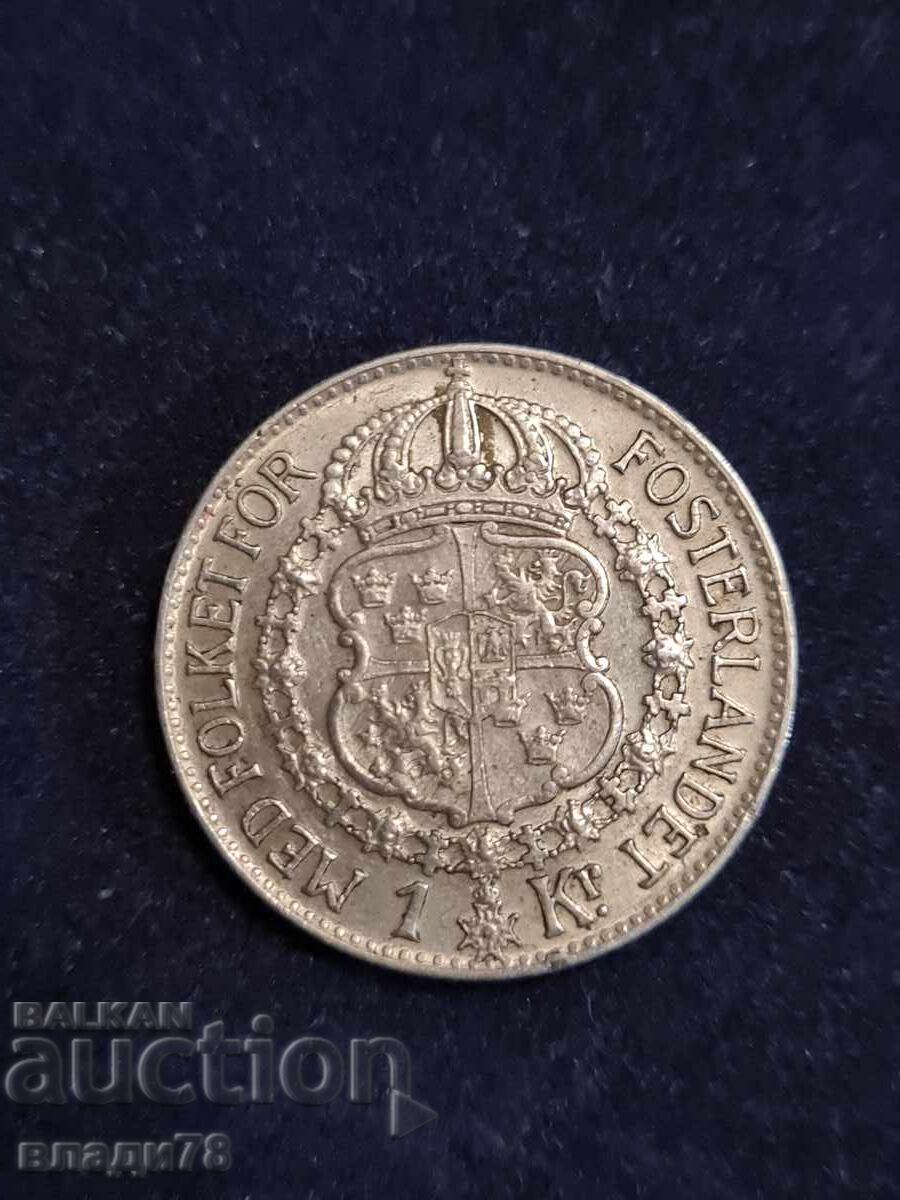 Silver coin 1 crown 1941 Silver coin 1 crown 1941