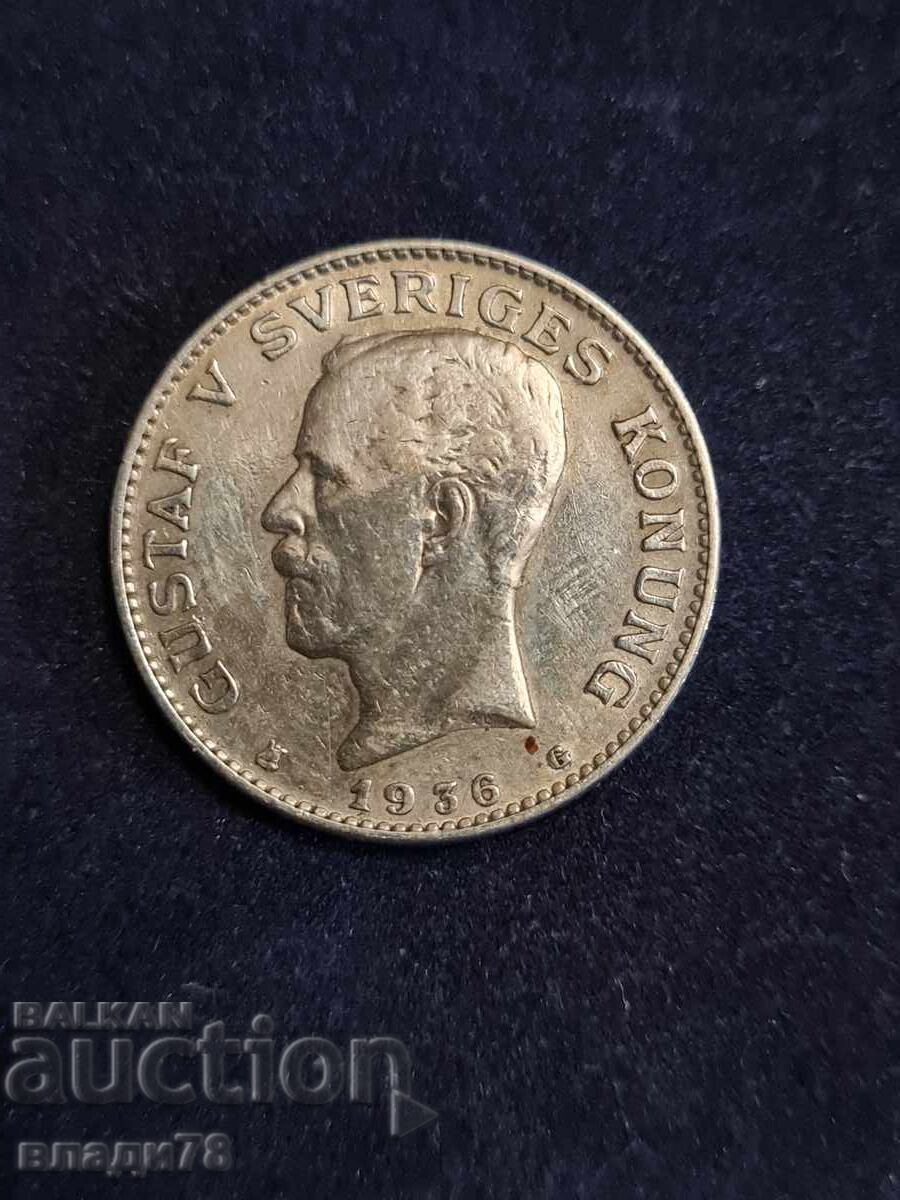 Silver coin 1 crown 1936 Silver coin 1 crown 1936