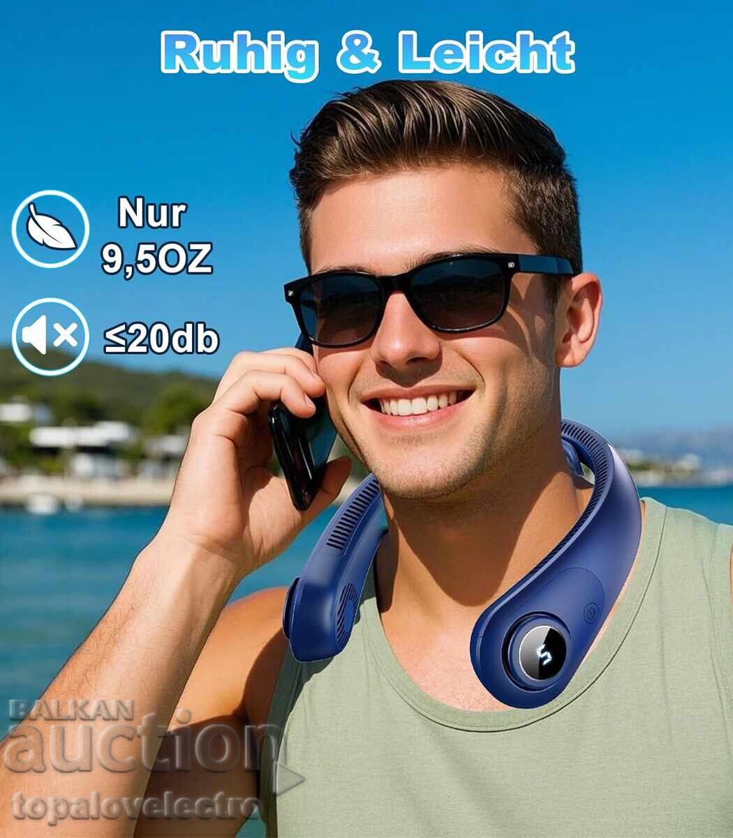 NEW! Portable USB Neck Fan, 5 Speeds with price 21.00 BGN | € 10.74