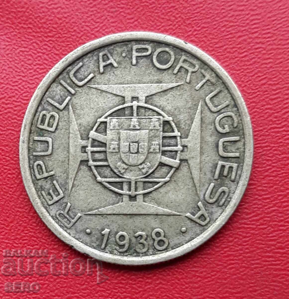 Mozambic/Colonie portugheză/-5 escudos 1938-argint și rară cu preț 29.01 BGN | € 14.83 Mozambic/Colonie portugheză/-5 escudos 1938-argint și rară cu preț 29.01 BGN | € 14.83