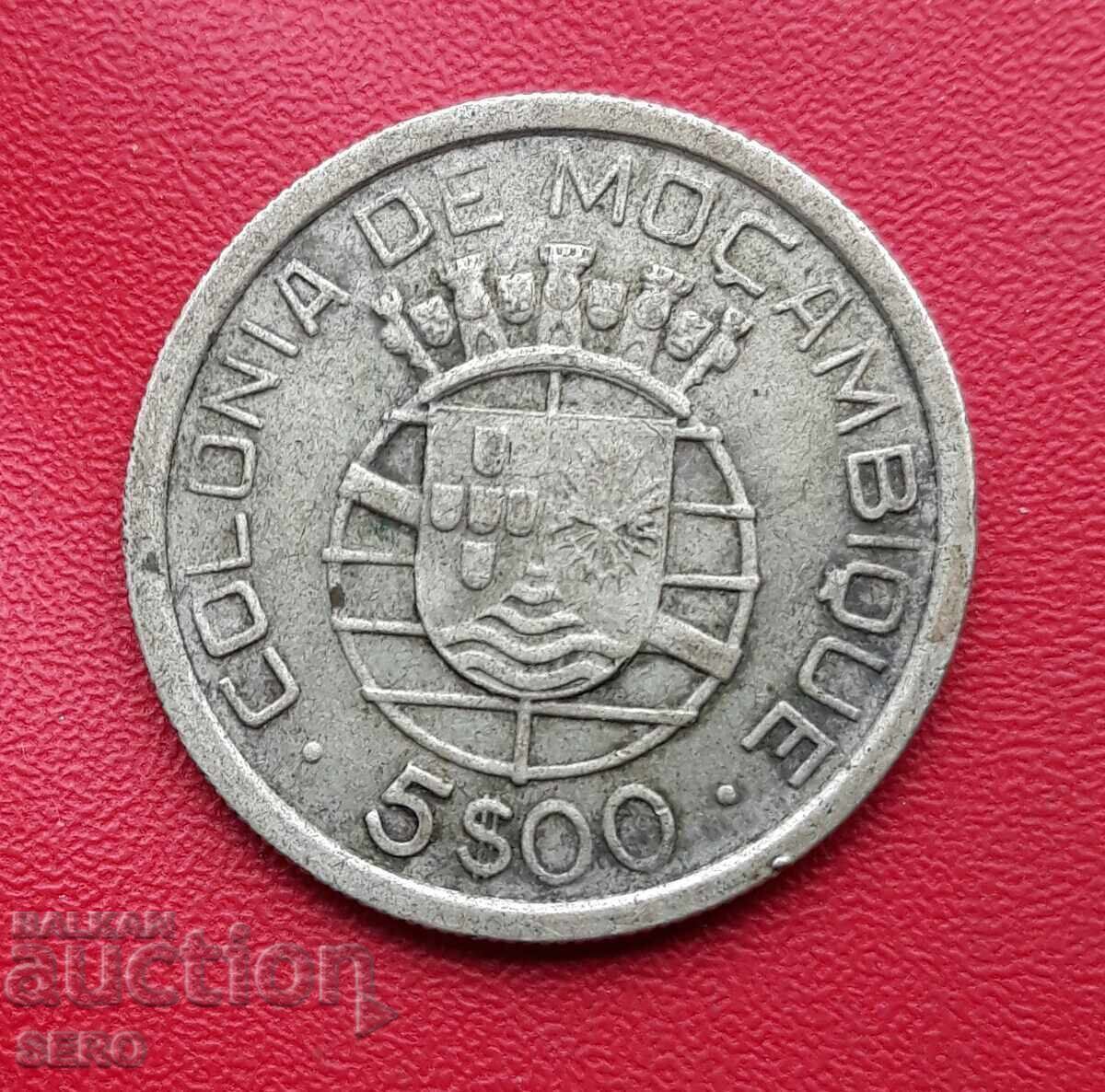 Mozambic/Colonie portugheză/-5 escudos 1938-argint și rară Mozambic/Colonie portugheză/-5 escudos 1938-argint și rară