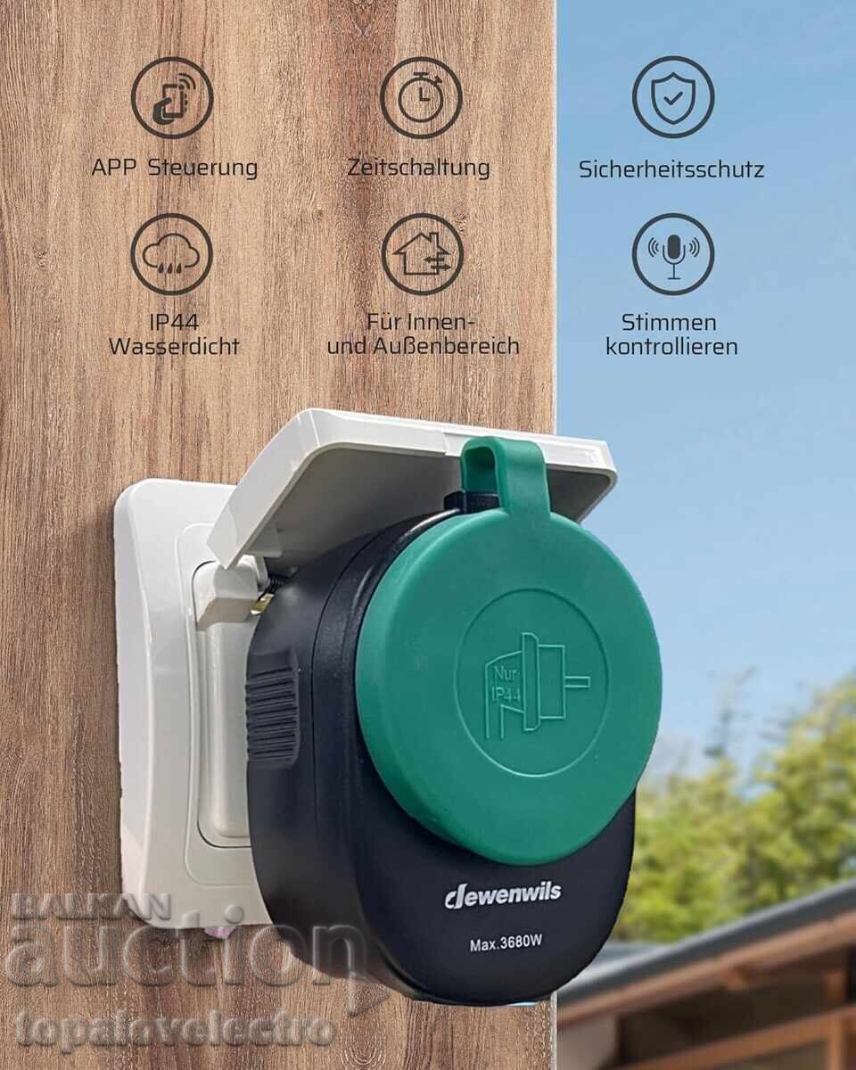 NEW! 2 pcs WiFi Smart Outdoor Sockets IP44 3680W, Alexa and Go with price 34.00 BGN | € 17.38
