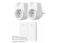 NOU! 2 buc. Priza wireless cu telecomandă 16A / 3500W, 30 m