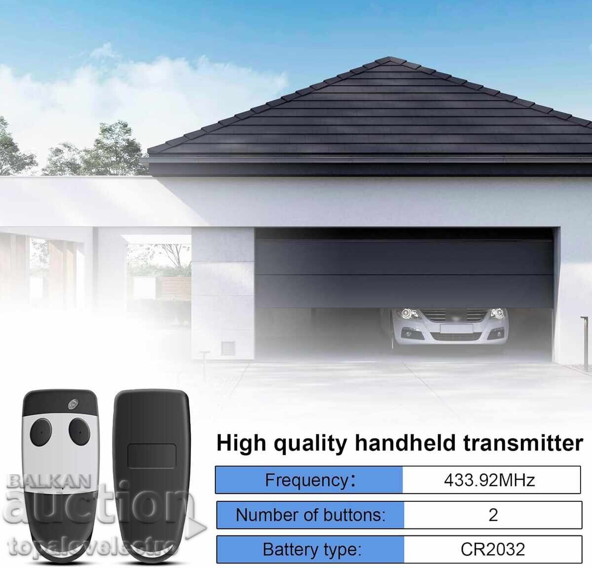 Auction  NEW! 433MHz Remote Control for Garage Doors - 2-pack