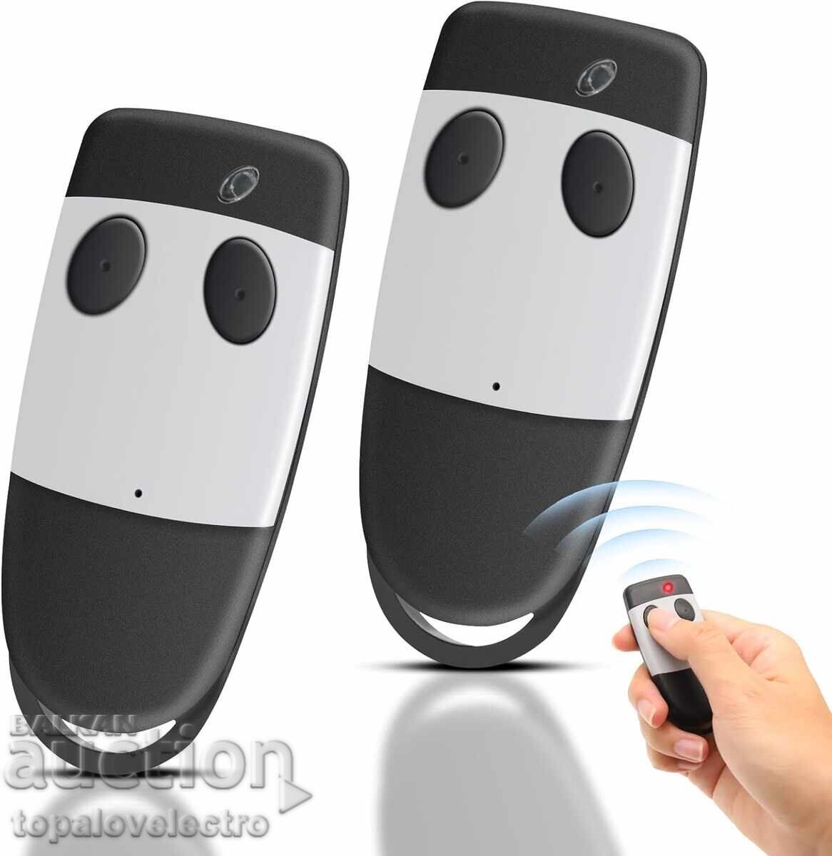 NEW! 433MHz Remote Control for Garage Doors - 2-pack