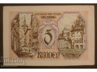 Austria, Salzburg, 5 Kronen 1920, aUNC