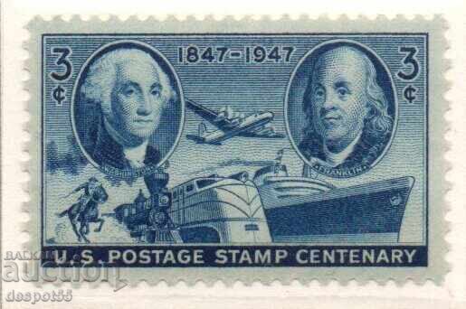 1947. САЩ. 100-годишнината на пощенските марки на САЩ. 1947. САЩ. 100-годишнината на пощенските марки на САЩ.