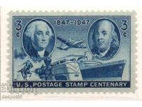 1947. САЩ. 100-годишнината на пощенските марки на САЩ.