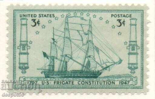 1947 USA. 150 Years of the American Frigate "Constitution" 1947 USA. 150 Years of the American Frigate "Constitution"