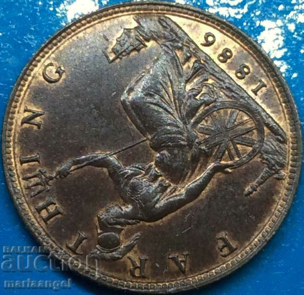 Δημοπρασία Μεγάλη Βρετανία 1 Farthing 1886 Young Victoria UNC