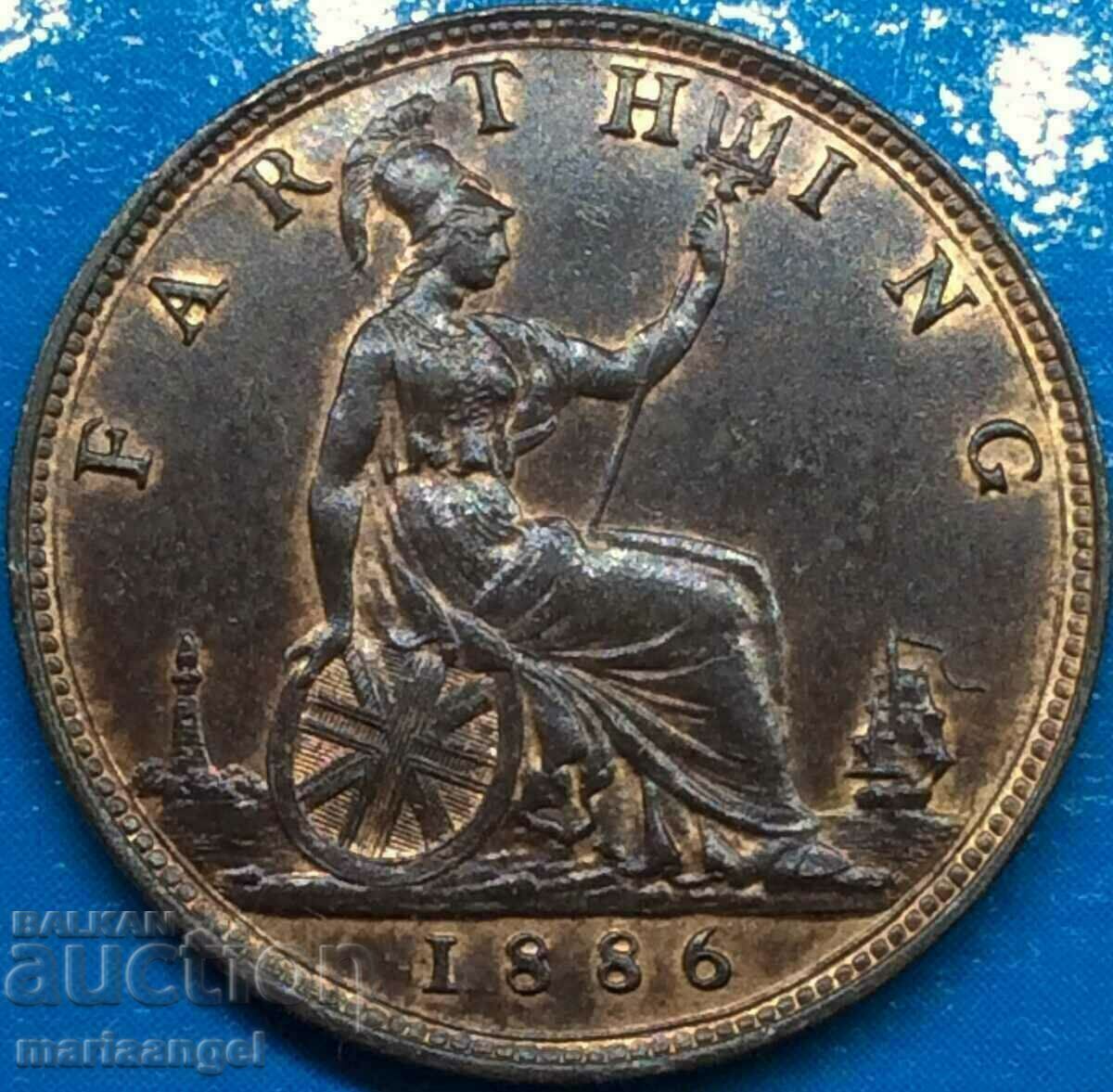 Μεγάλη Βρετανία 1 Farthing 1886 Young Victoria UNC