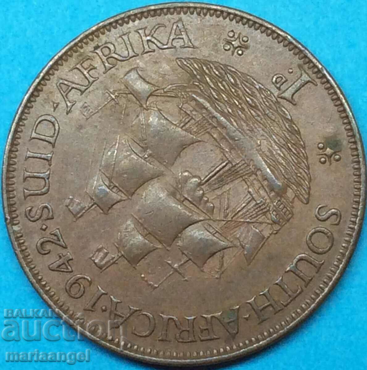 Δημοπρασία Νότια Αφρική 1 Penny 1942 George VI 30mm Χάλκινο