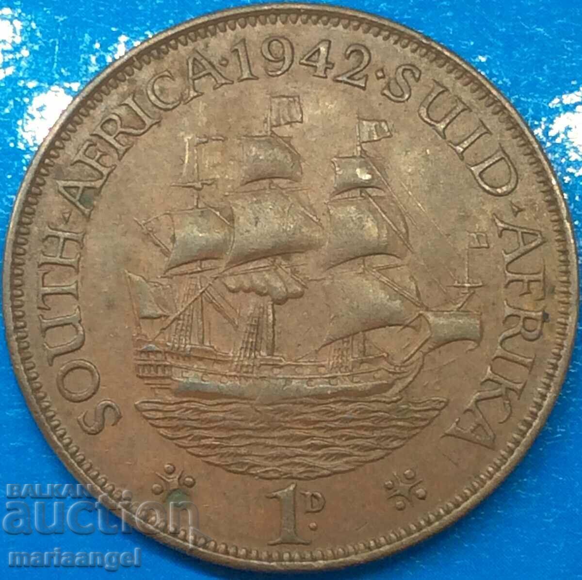 Νότια Αφρική 1 Penny 1942 George VI 30mm Χάλκινο - 7