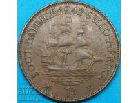 Νότια Αφρική 1 Penny 1942 George VI 30mm Χάλκινο