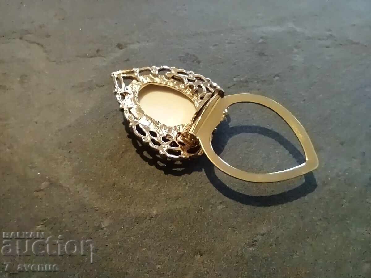 Brooch clip for scarf, love scene, meeting 17.10.25 - 6