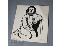 Παλιά Μαεστρική Ζωγραφιά Πορτρέτο Γυναίκας