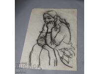 Παλιά Μαεστρική Ζωγραφιά Πορτρέτο Γυναίκας