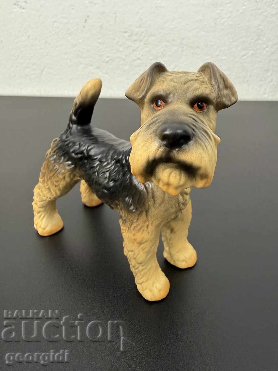 Porcelain figurine of an Airedale Terrier Goebel. No. 7501 - 6