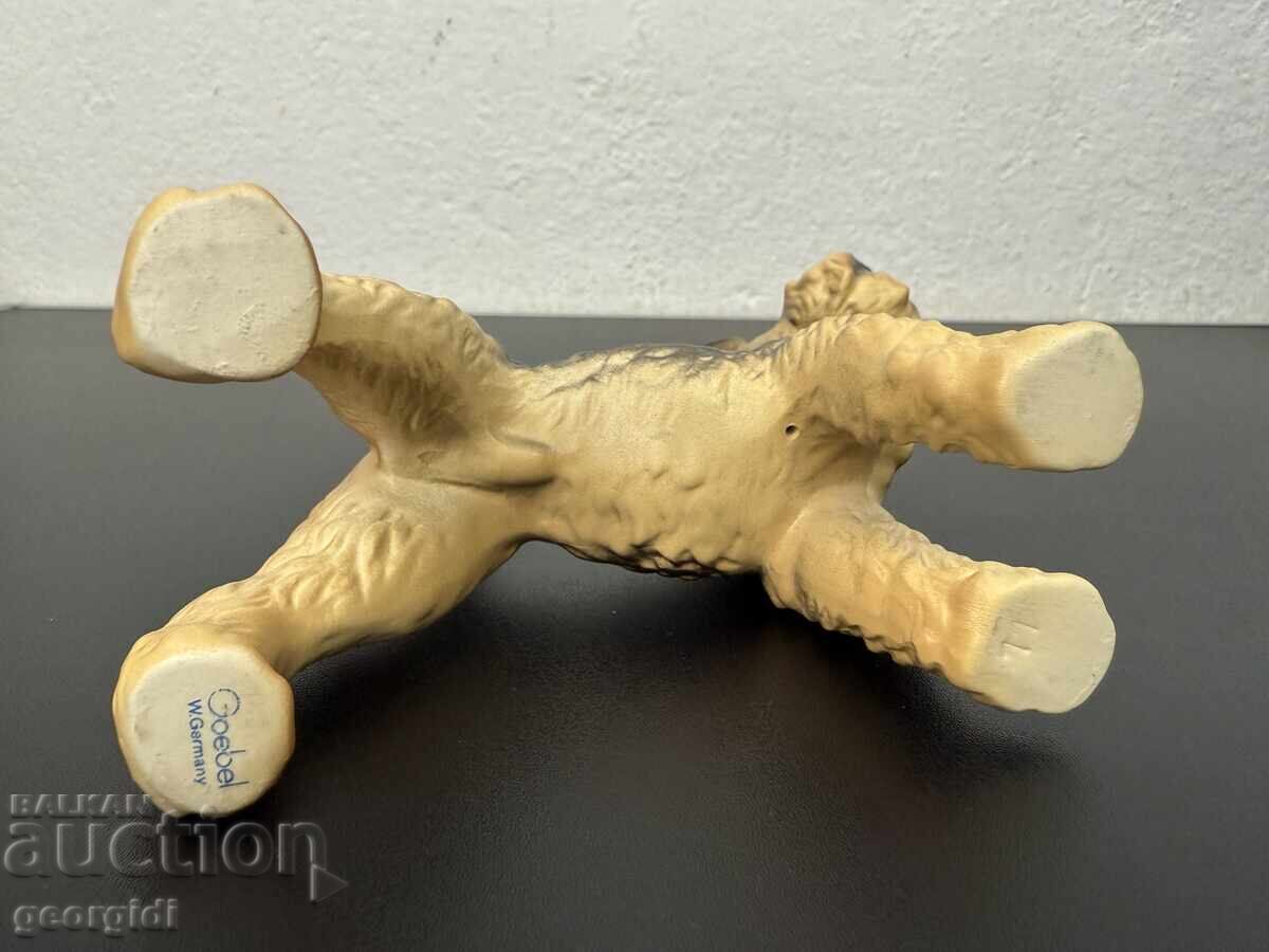 Porcelain figurine of an Airedale Terrier Goebel. No. 7501 - 7