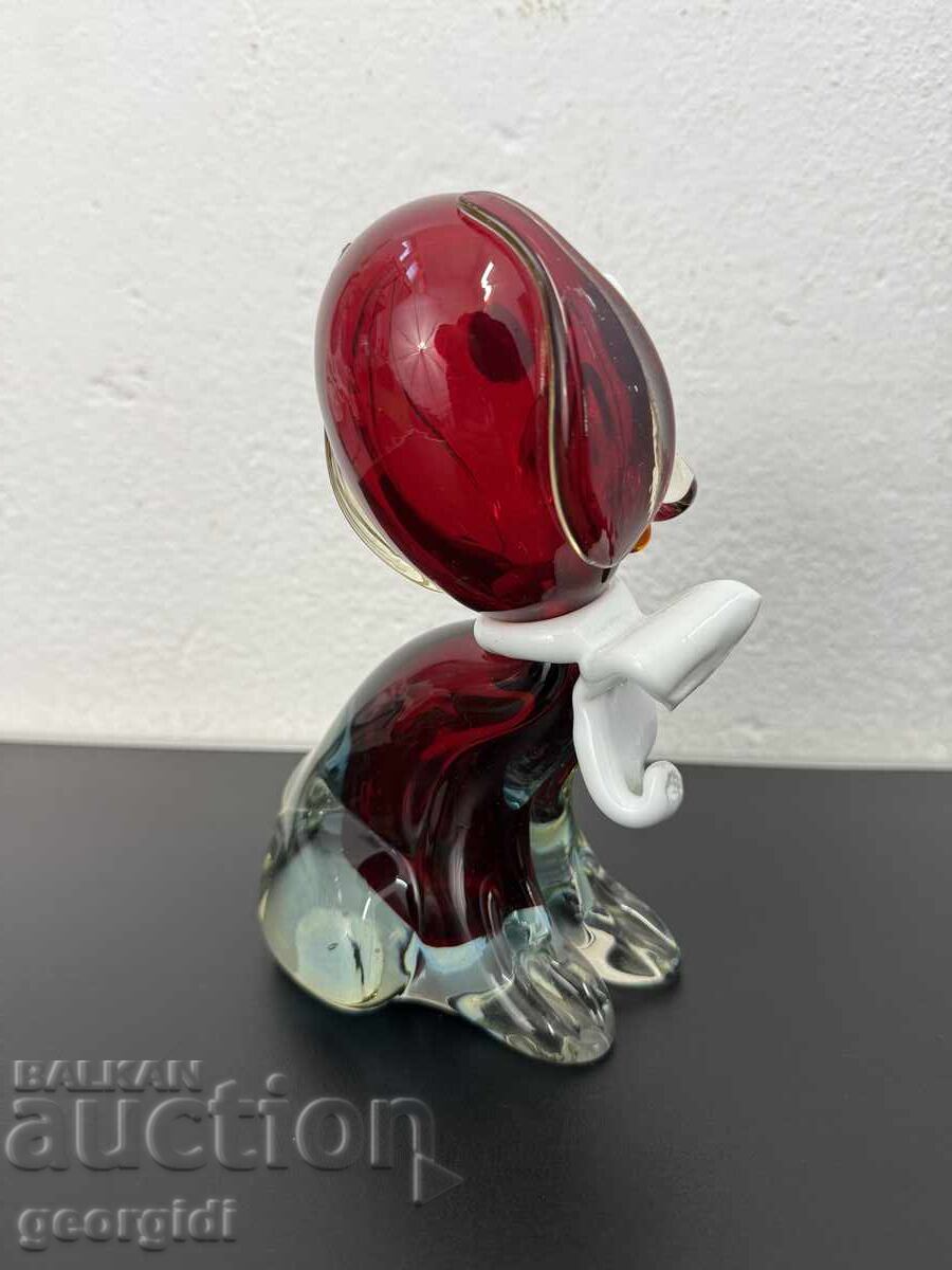 Livrarea Figurină de sticlă câine / Murano. Nr. 7504