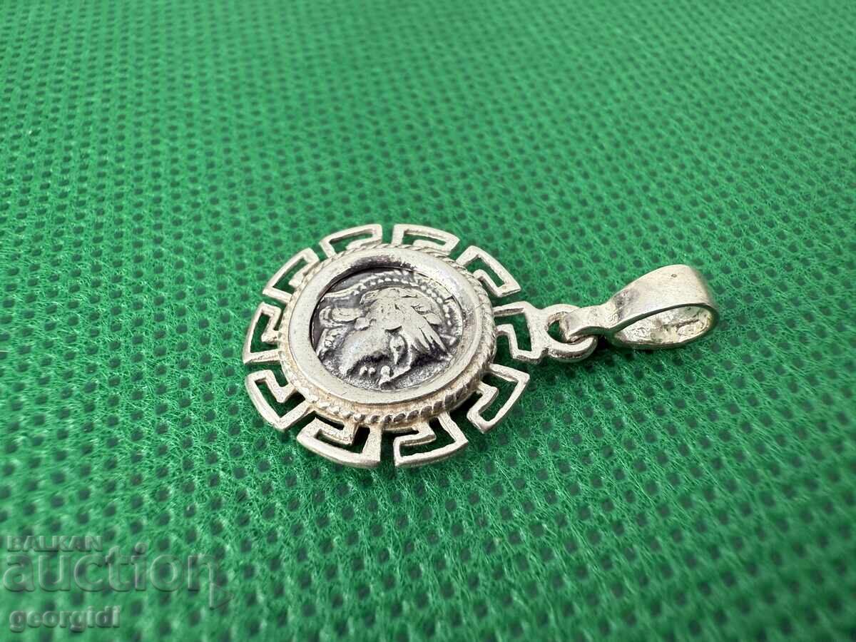Auction Silver pendant with Alexander coin. No. 7509 Auction Silver pendant with Alexander coin. No. 7509