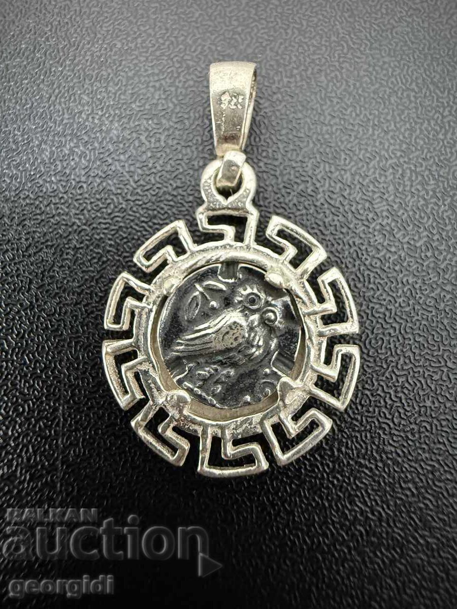 Silver pendant with Alexander coin. No. 7509 - 5 Silver pendant with Alexander coin. No. 7509 - 5