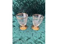 Чашки за ракия-2 бр,гравирани