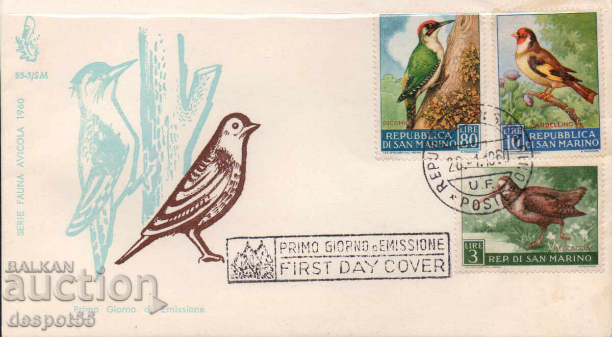 1960. Сан Марино. Плик "Първи ден". 1960. Сан Марино. Плик "Първи ден".