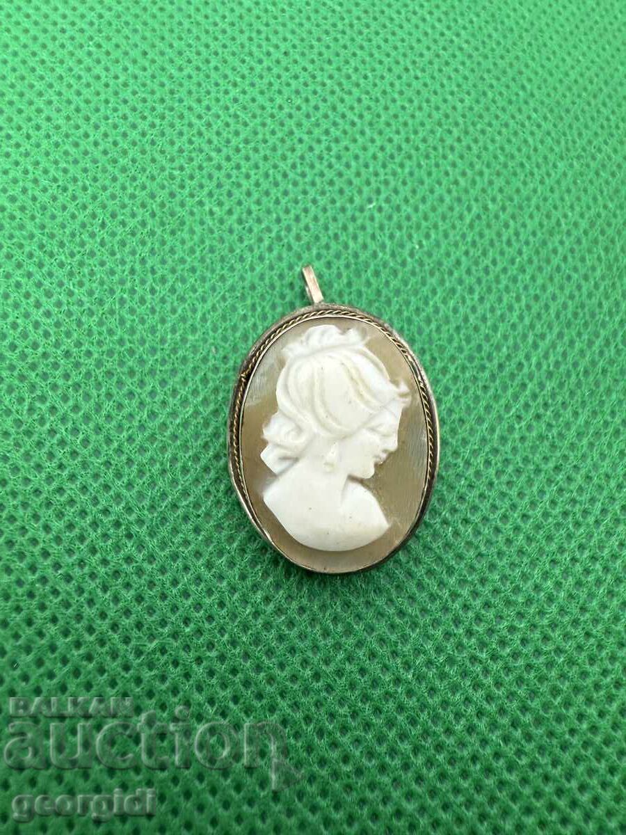 Silver pendant / brooch - Cameo. №7510 Silver pendant / brooch - Cameo. №7510