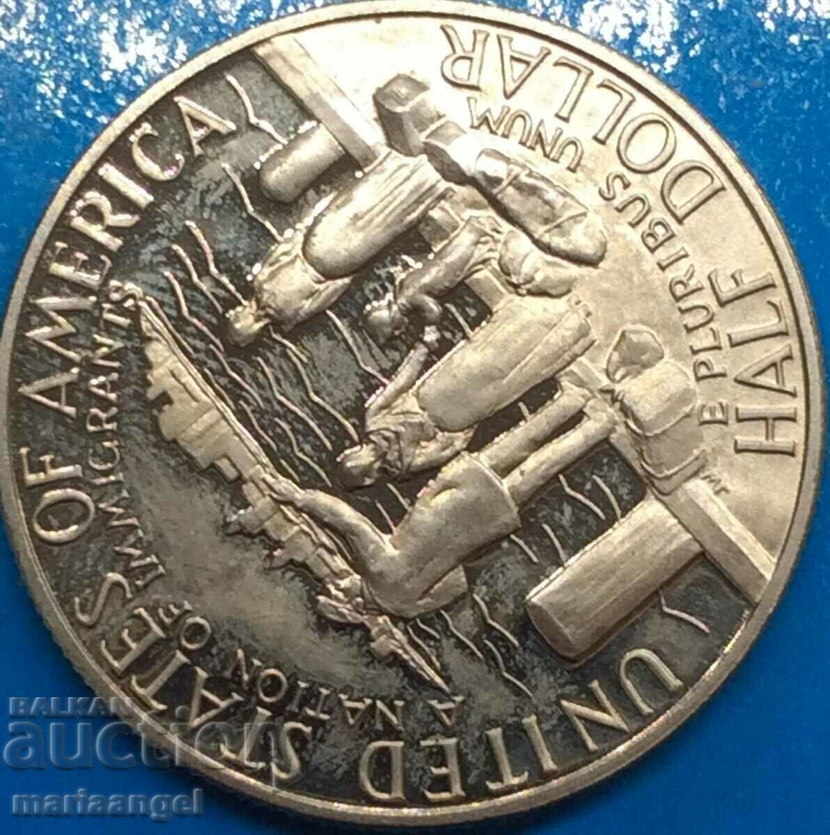 1/2 Dollar 1986 USA "Nation of Immigrants" UNC PROOF - 6