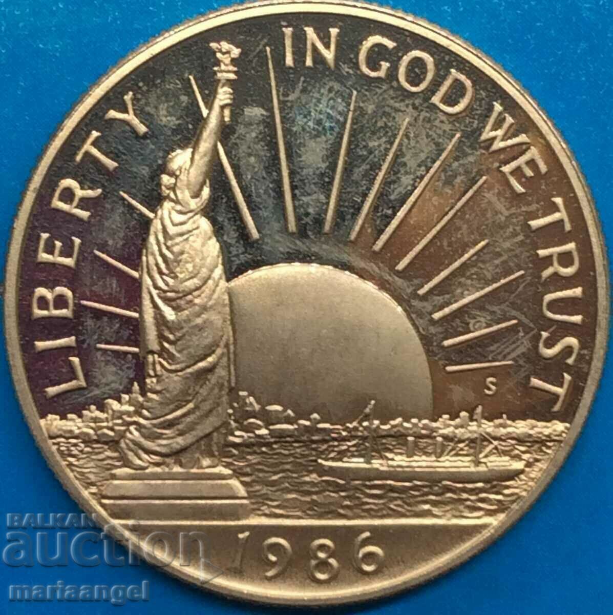 1/2 Dollar 1986 USA "Nation of Immigrants" UNC PROOF
