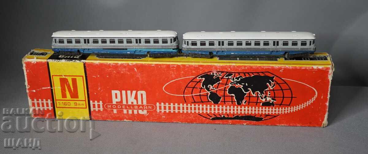 PIKO N Model Train Locomotive and Passenger Car with Box PIKO N Model Train Locomotive and Passenger Car with Box