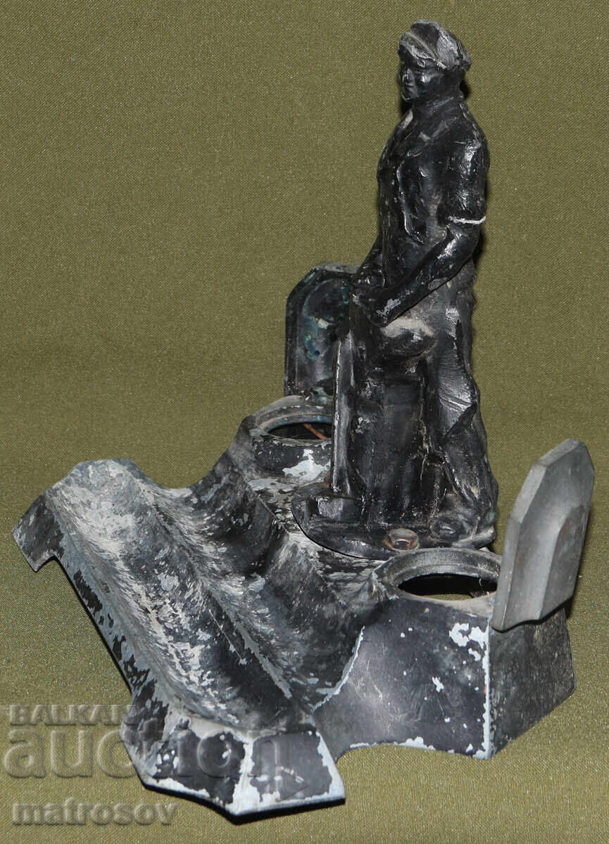 Old metal inkwell blacksmith - 5