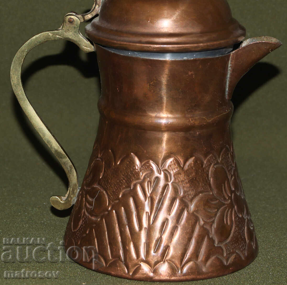 Auction  Handmade copper coffee pot
