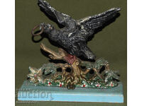 Compoziție metalică sculptură originală Vultur