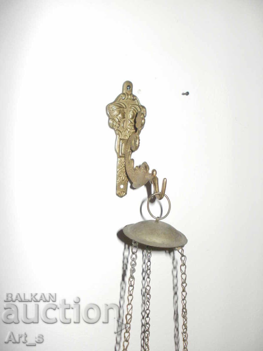 Домашно възрожденско кандило от бял бронз от 19 век - 6