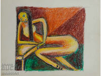 Artă modernă pastel abstract corp gol