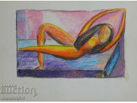 Artă modernă pastel abstract corp gol