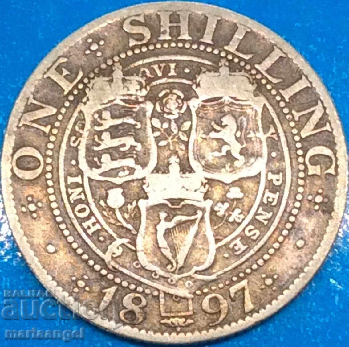 Παράδοση Μεγάλη Βρετανία 1 Σελίνι 1897 Victoria Silver