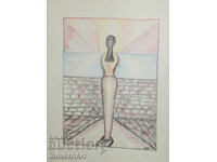 Artă modernă pastel abstract peisaj